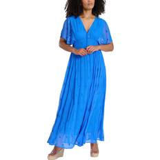 Midi Dresses - Sequins South Beach Sequin Detail Button Midi Dress