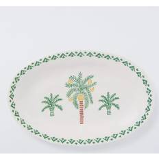 Green Serving Dishes John Lewis Palm Tree Fine China Oval Platter 31 cm Green Serving Dish