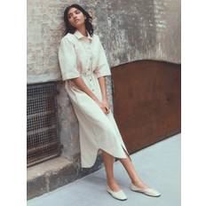 Pink - Shirt Dresses Selected Olivia Belted Denim Shirt Dress - Ecru