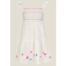 White Dresses Accessorize Floral Embroidered Dress - White