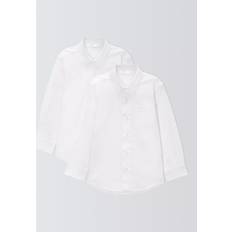 John Lewis Boys' GOTS Organic Cotton Long Sleeve School Shirt - White