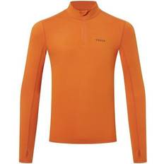 Orange Base Layers Tog24 Mens Snowdon Thermal Zip Neck Base Layer Top - Dark Orange