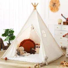 Wilwolfer Teepee Tent for Kids 4 Poles