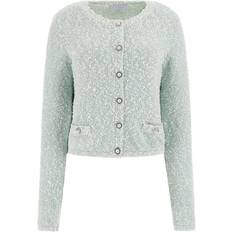 Guess Cardigans Guess Mélange Bouclé Cardigan Sweater - White