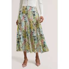 Ted Baker Skirts Ted Baker Azulla Print Seam Detailing Midi Skirt - Ivory