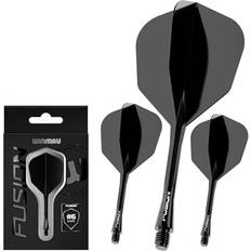 Winmau Darts Fusion Integrated Flight & Shaft System No.6 Shape & Design Black Colour Medium Length