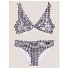 Black Bikinis Children's Clothing Monsoon Kids' Gingham Frill Bikini - Black