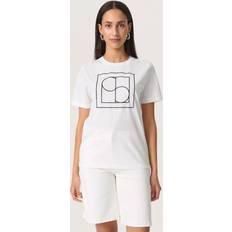 Soaked in Luxury T-shirt SlVarga Embroidered Tee - Vit