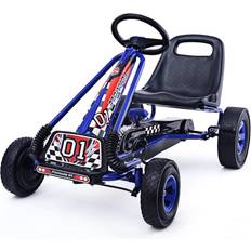 Cwy Gokart Racing Barnbil Yttersäte Blå