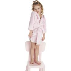 Long Sleeves Dressing Gowns Metzuyan Kids Girls Boys Hooded Dressing Gown Thermal Fleece Snuggle - Pink