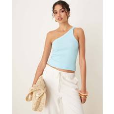 Abercrombie & Fitch Tank Tops Abercrombie & Fitch Asymetric Ribbed Tank Top Blue