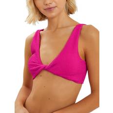 Pink Bikinis Accessorize Twist Front Crinkle Bikini Top - Pink