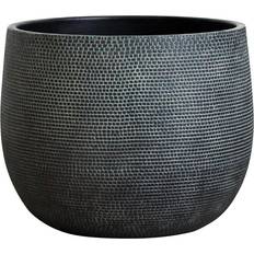 Barcelona Ceramic Plant Pot 25 cm Black