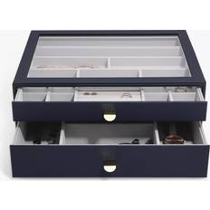 Stackers Supersize Glass Lid 2 Drawer Jewellery Box