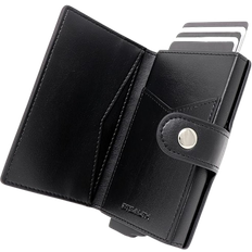 Stealth Wallet RFID Card Holder - Black Leather