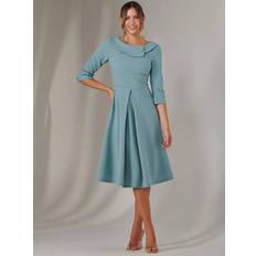 Sloan Collar Dress - Duck Egg Blue