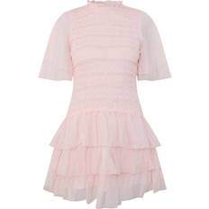 Malina Kläder Malina Minnie Short Sleeve Lace Mini Dress - Rosa