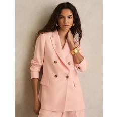 Reiss Herre Blazere Reiss Magda Dobbeltradet Peak-Lapel Jakkesæt - Pink