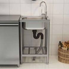 Garden Sanctuary Stainless Steel Commercial Sink With Shelf