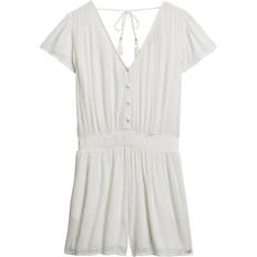 Superdry Jumpsuits & Overaller Superdry Tryckt Kortärmad Jumpsuit Casual Viskos - Vit
