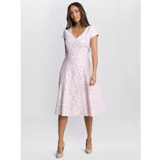Gina Bacconi Daphnie Jacquard Dress - Light Purple