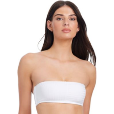 Sanctuary Women's Refresh Rib Bandeau Bikini Top - White