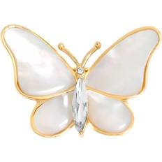 Gold Brooches Jon Richard Gold Plated Mop Butterfly Brooch - Gold