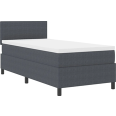 Medium Continental Beds vidaXL Mit Matratze Dunkelgrau 100x200 cm Cordstoff Boxspringbett 100x200cm