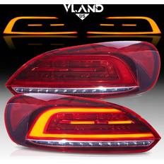Vehicle Parts Vland Led red rear lights for vw scirocco 3rd gen 2009-2014 w/animation brake lamps 2