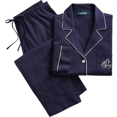 Contrast Trim Pyjama Set - Navy