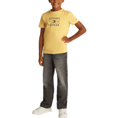 Tommy Hilfiger Yellow T-shirts Tommy Hilfiger Kids' Logo Crew Neck T-Shirt - Yellow