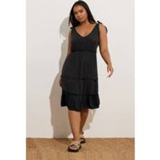 Black - Midi Dresses Yours Curve Throw On Dress - Black