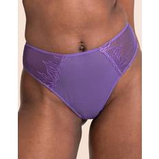 Purple Knickers Curvy Kate Flare Flame Mesh Thong - Emerald