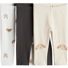 H&M Cotton Jersey Leggings - Beige