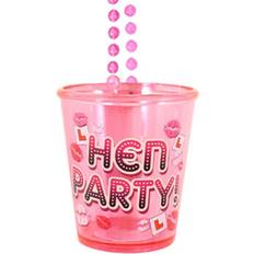 Pink Shot Glasses Henbrandt Pink Hen Party On Beads Shot Glass