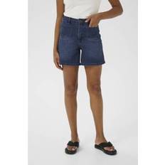 Denim - Women Shorts Kaffe Karla High Waist Denim Shorts - Mid Blue