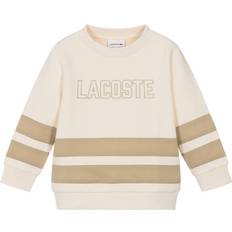 Lacoste Sweatshirts Children's Clothing Lacoste Boys Ivory Cotton Logo Sweatshirt - Beige Stripes