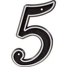 Garden & Outdoor Environment Hillman House Number 8 5.5-Inch Black Reflective Silver