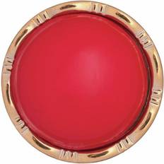 Yarn & Needlework Supplies Hemline Round Metallic Buttons Red Pack of 4