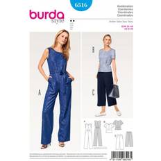 Yarn & Needlework Supplies Burda Style Sewing Pattern 6516 Women 8-20 Jumpsuits