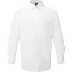 Premier Mens Recyclight Poplin Long-Sleeved Shirt - White