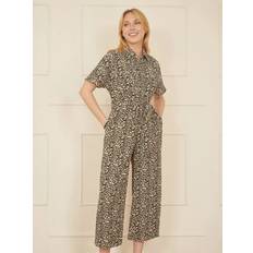 Leopard Jumpsuits & Overalls Yumi Leopard Print Jumpsuit - Brown