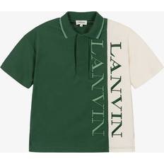 Lanvin Boys Piqué Polo Shirt - Green/Ivory