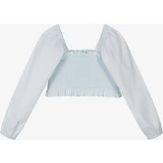 Molo Blouses & Tunics Molo Girls Cotton Cropped & Ruched Blouse - Blue