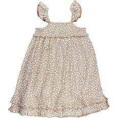 L'ovedbaby Kids' Organic Smocked Summer Dress - Oatmeal Ditsy Floral