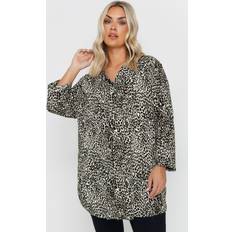 Brown Blouses Yours Curve Brown Leopard Print Blouse - Brown