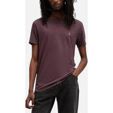 AllSaints Mens T Shirts Tonic Crew Neck Short Sleeve - Moretti Red