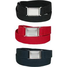CTM Kids' Elastic Stretch Belt with Magnetic Buckle - Black/Red/Navy