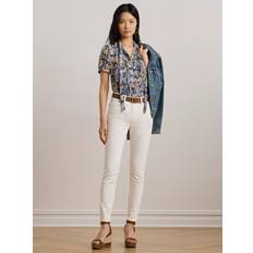 Ralph Lauren Blouses Ralph Lauren Jalfred Abstract Print Short Sleeve Blouse - Blue