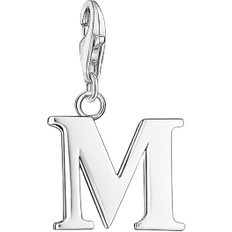 Berlocker & Hängen Thomas Sabo Charm Club Letter M Charm - Silver